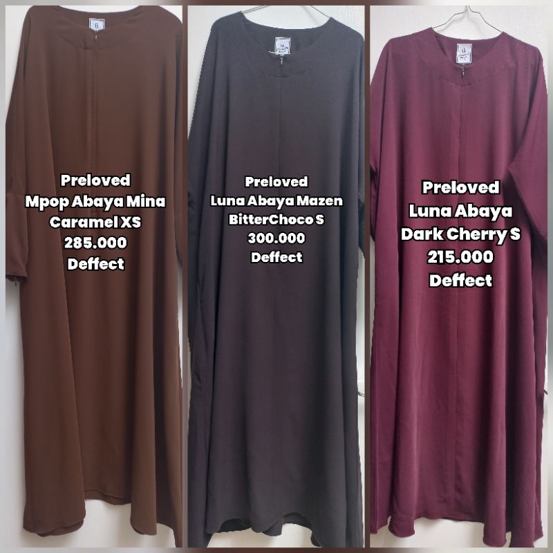 Preloved Pop Abaya dan Luna Abaya Elmadina