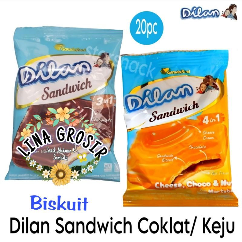 

GARUDA FOOD Dilan Sandwich Isi 20 Pcs / 16 gr