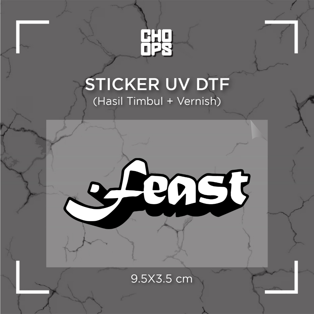 

FEAST | STICKER SATUAN | UV DTF | ANTI GORES | HELM BODY MOTOR TUMBLER LAPTOP KOPER