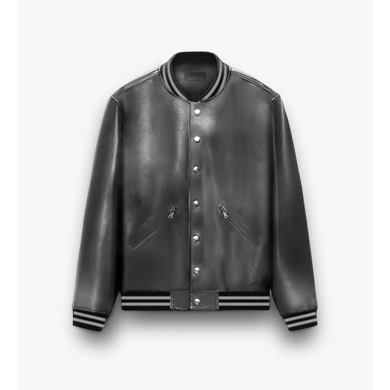 [Original] Rucas Gradient Leather Jacket Grey ~ New & Fullset