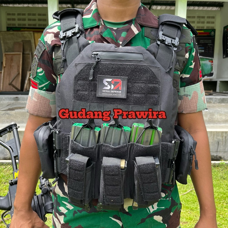 Body Vest Rajawali Quick Release Rompi tactical Anti Peluru Bonus Dummy Kevlar Rompi TNI