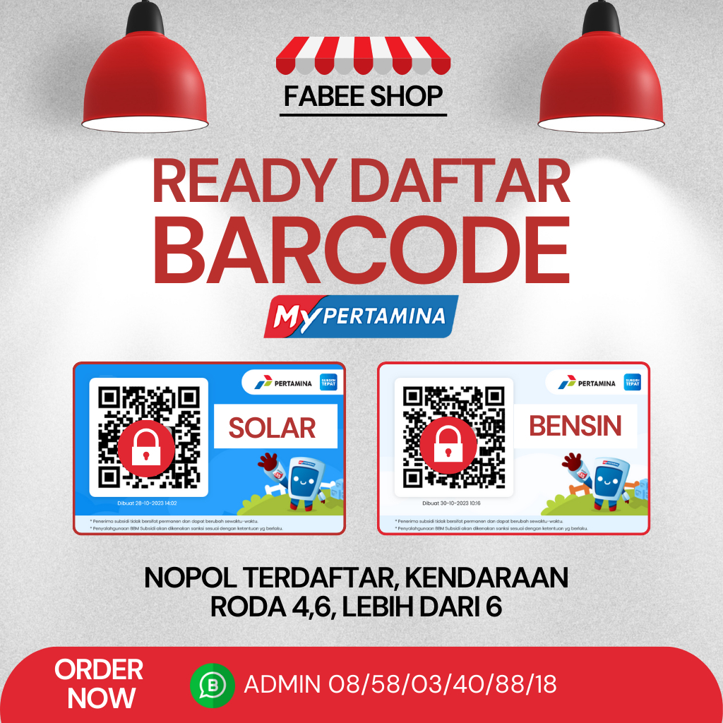 

READY CETAK DAFFTAR BARCODE SUBSIDI MYPERTAMINA