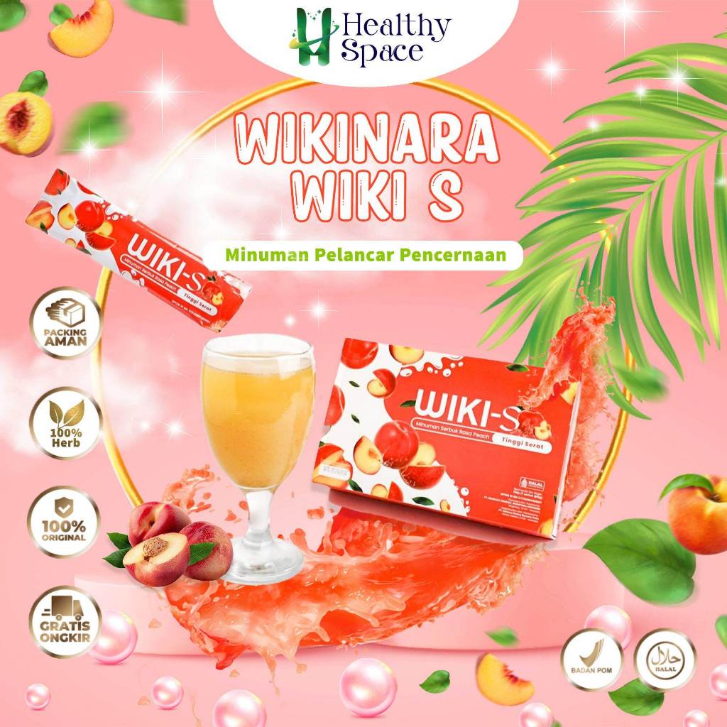 

WIKINARA WIKI-S MINUMAN SERBUK RASA PEACH 1 BOX ISI 7 SACHET ORIGINAL WIKINARA