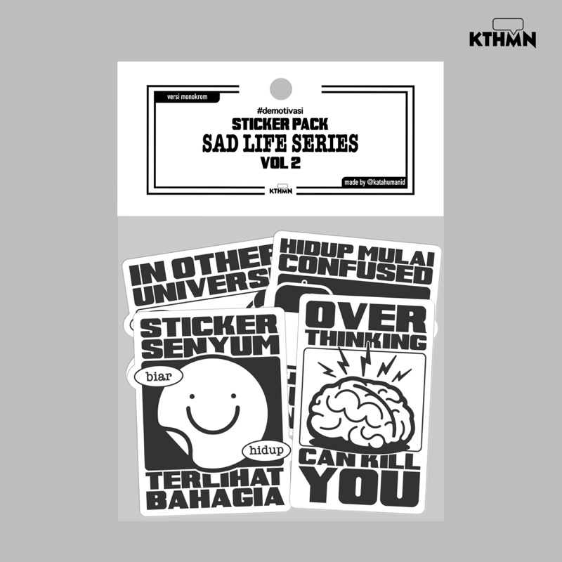 

Sad Life Series Vol. 2 (Versi Monokrom) - Sticker Pack | SP - 075