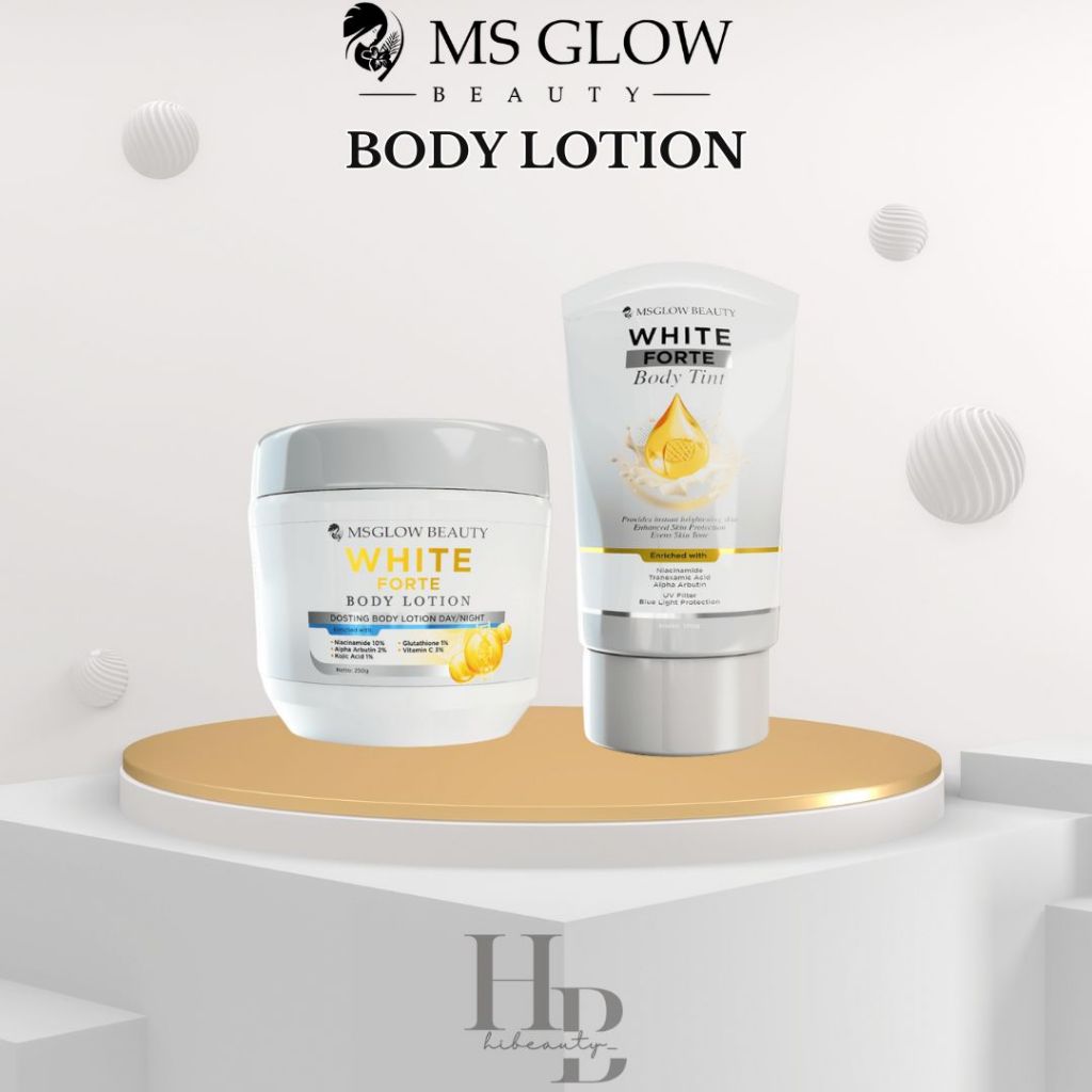 MS GLOW BEAUTY Hand Body Dosting / Body Tint Pelembab Badan Body Lotion