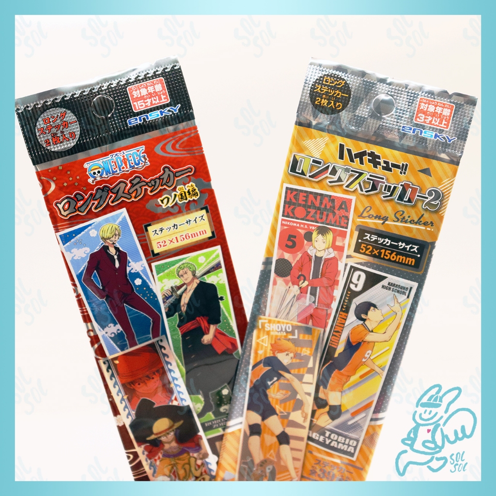 

[Original Japan] OnePeace, Haikyuu Long Sticker, Karakter, Design Sticker, Deco HP/Laptop