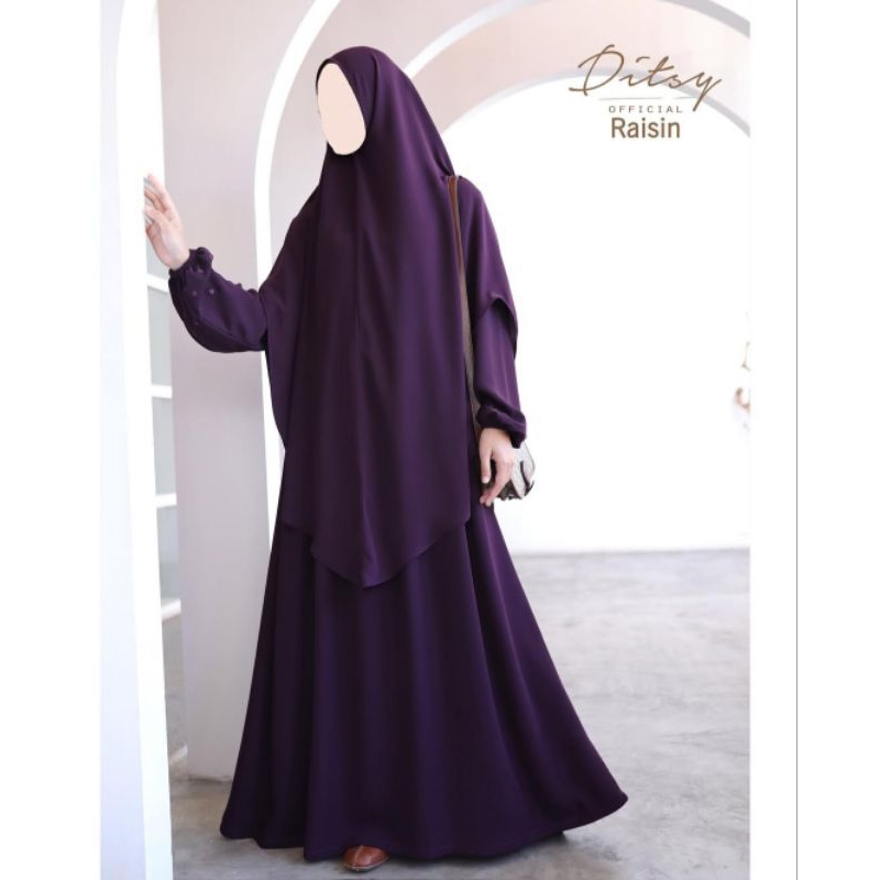 Preloved Ditsy Liana Raisin Soflexus size L (hanya gamisnya saja)