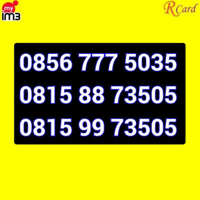 Perdana Nomor Cantik Indosat Im3 11 Digit 88 99 73505 777 5035