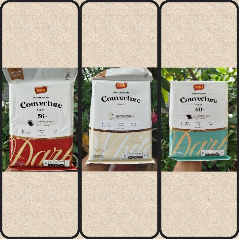 

SCHOKO Chocolate Couverture Block - 1 Kg / Coklat Kovertur Blok