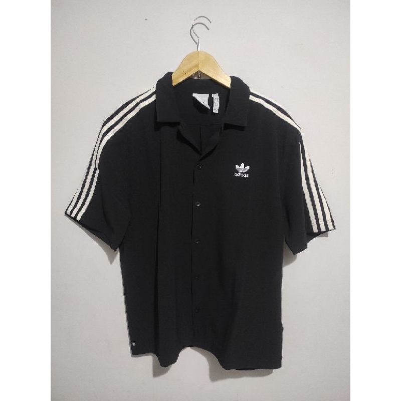 ADIDAS KEMEJA BLACK ORIGINAL