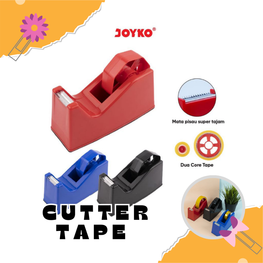 

Pemotong Solatip Joyko TD-103 Tape Dispenser Solasi 2 Core / Pemotong Solasi