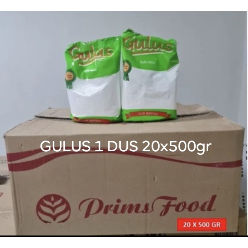 

Gulus 1 dus isi 20x500gram/Gula halus siap pakai