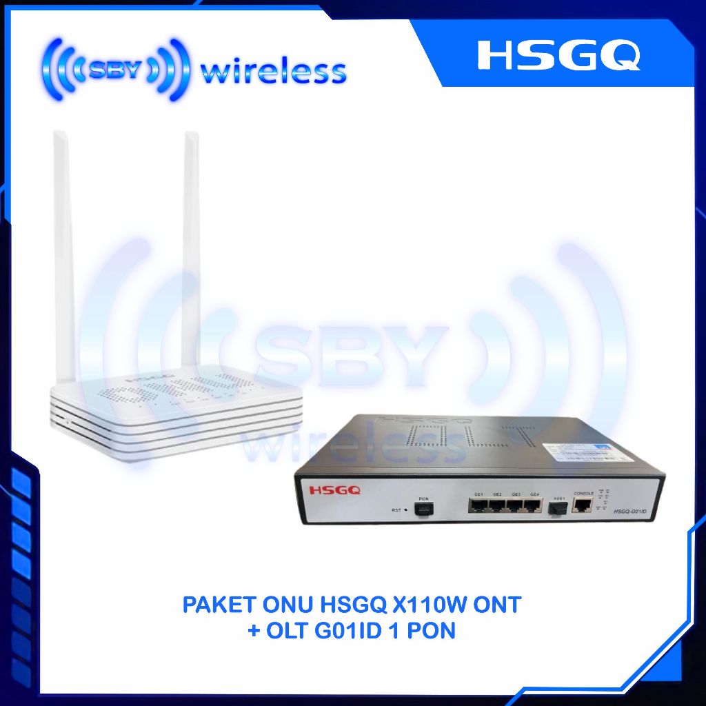 PAKET ONU HSGQ X110W ONT With OLT G01ID 1 PON GPON XPON