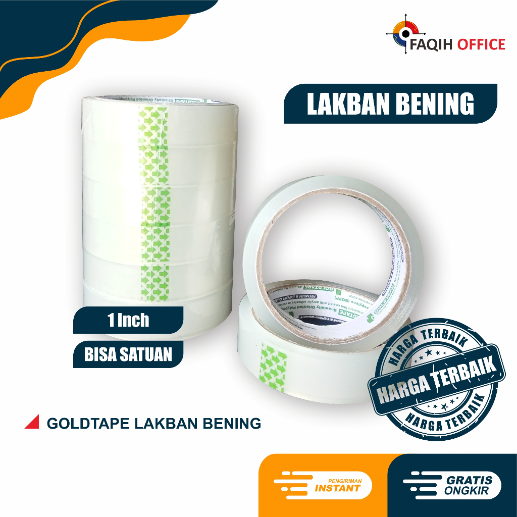 

Lakban bening 1 Inch - Goldtape Premium & Export Quality