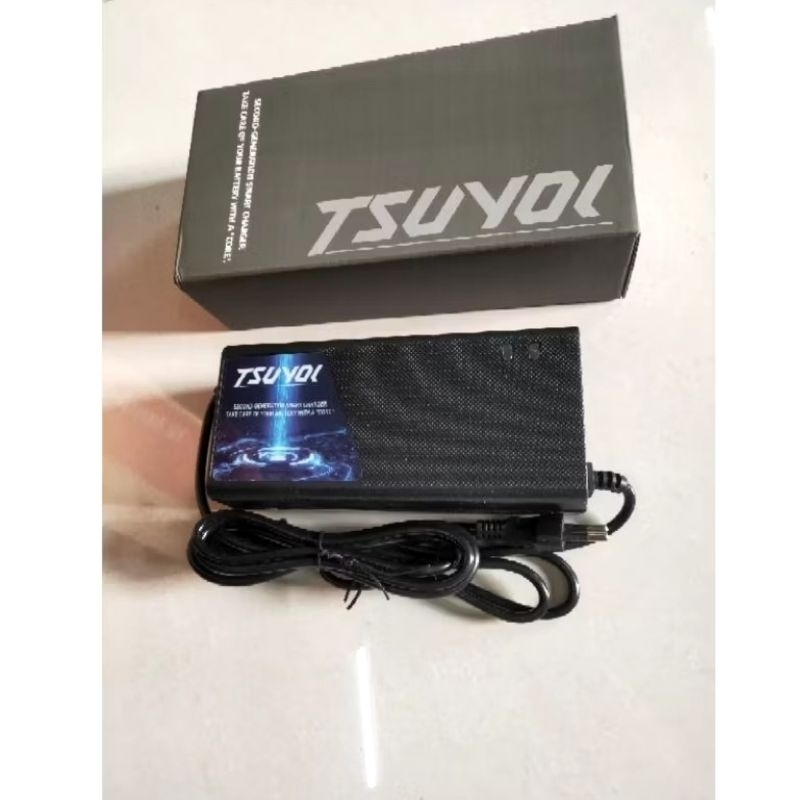 charger sepeda listrik motor 48v 12Ah 2 lampu second generation smart charge