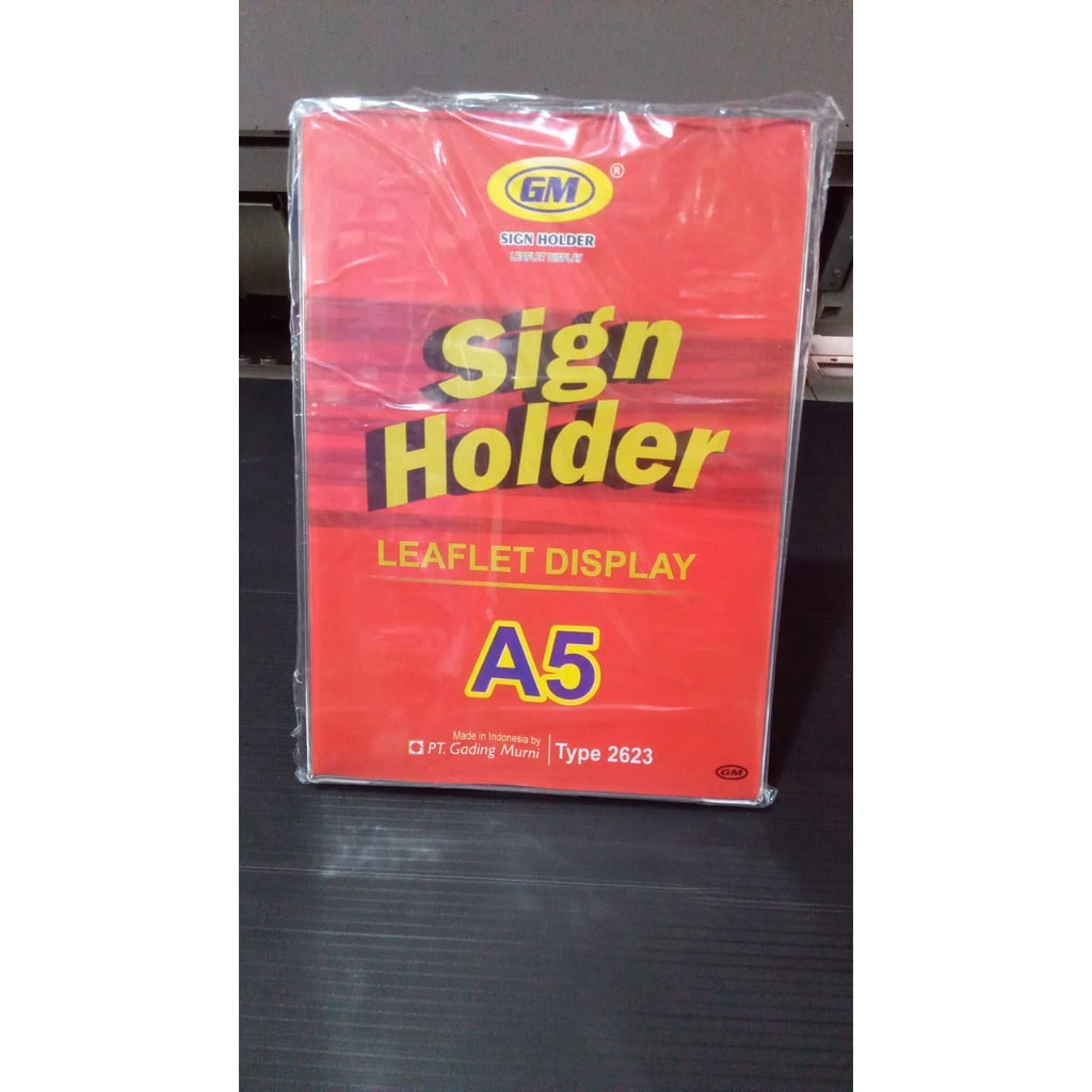 

Stand Acrylic GM Sign Holder Leaflet Display A5 Type 2623 L