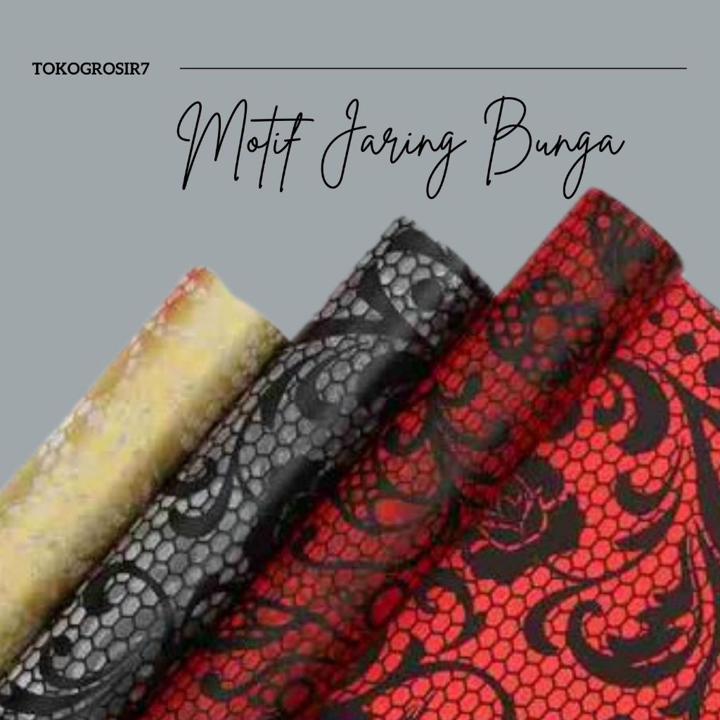 

KERTAS BUKET MOTIF JARING2 BUNGA GOLD WRAPPING PAPER LINE CELLOPHANE WATERPROOF