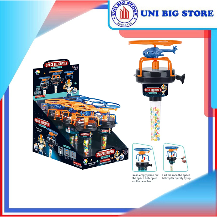 

Juqi Space Helicopter Candy Toys 8 gr Permen Mainan
