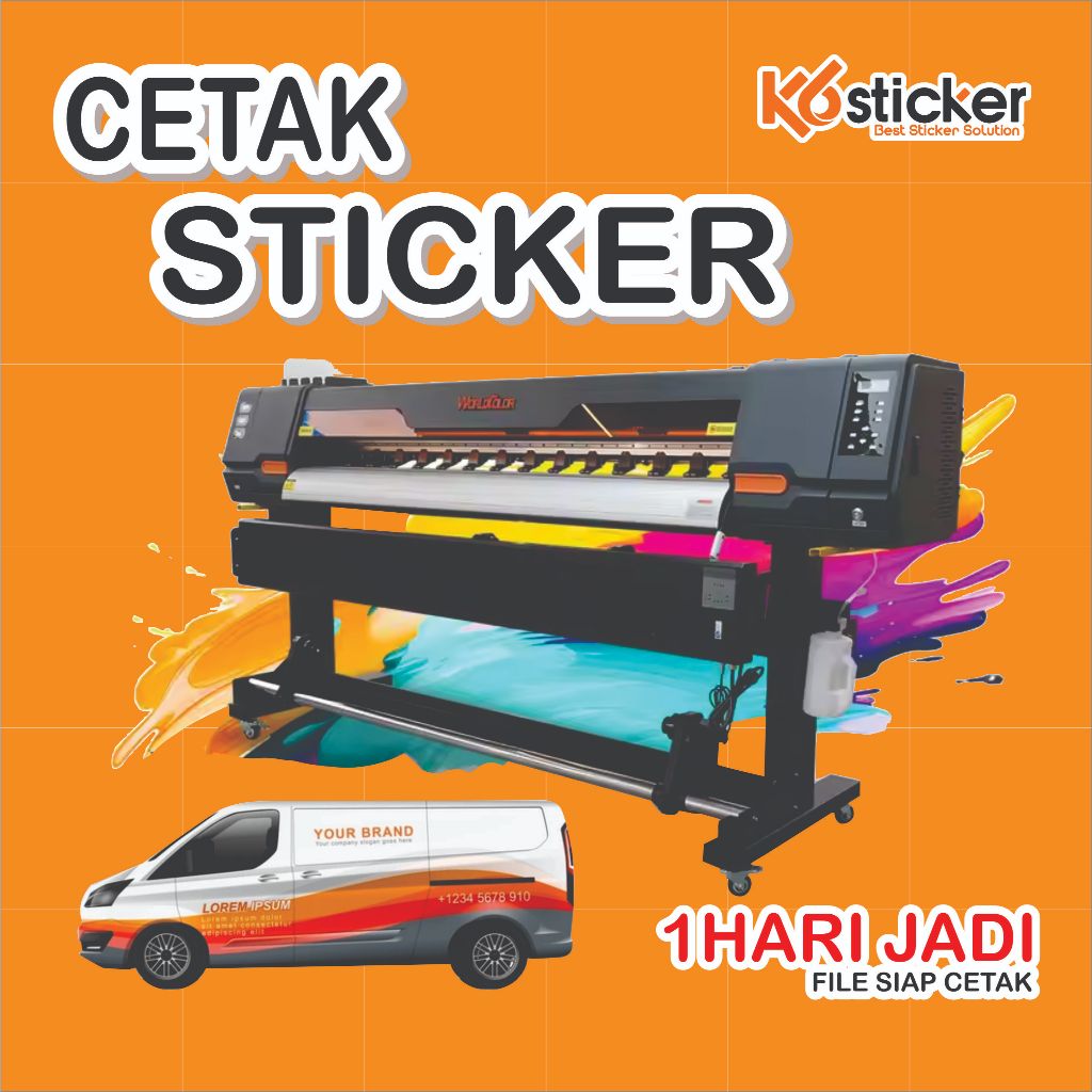 Print Sticker Vinyl Meteran - Cetak Sticker Custom indoor