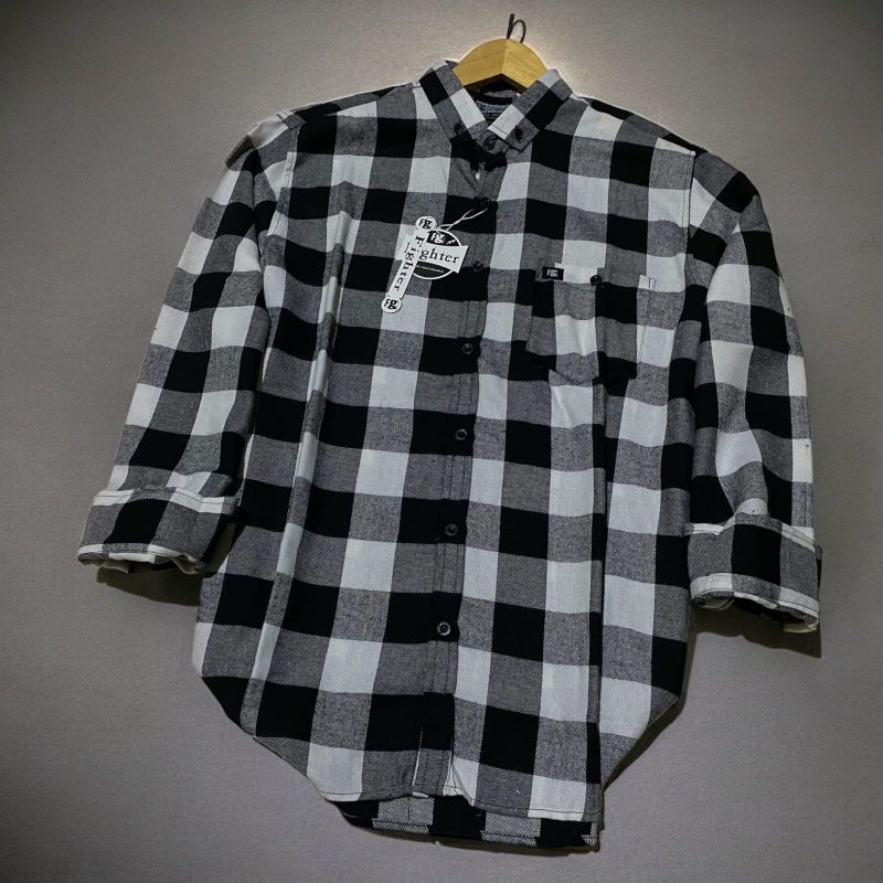 kemeja flanel motif kotak catur import pria distro lengan panjang, kemeja flanel lengan panjang pria