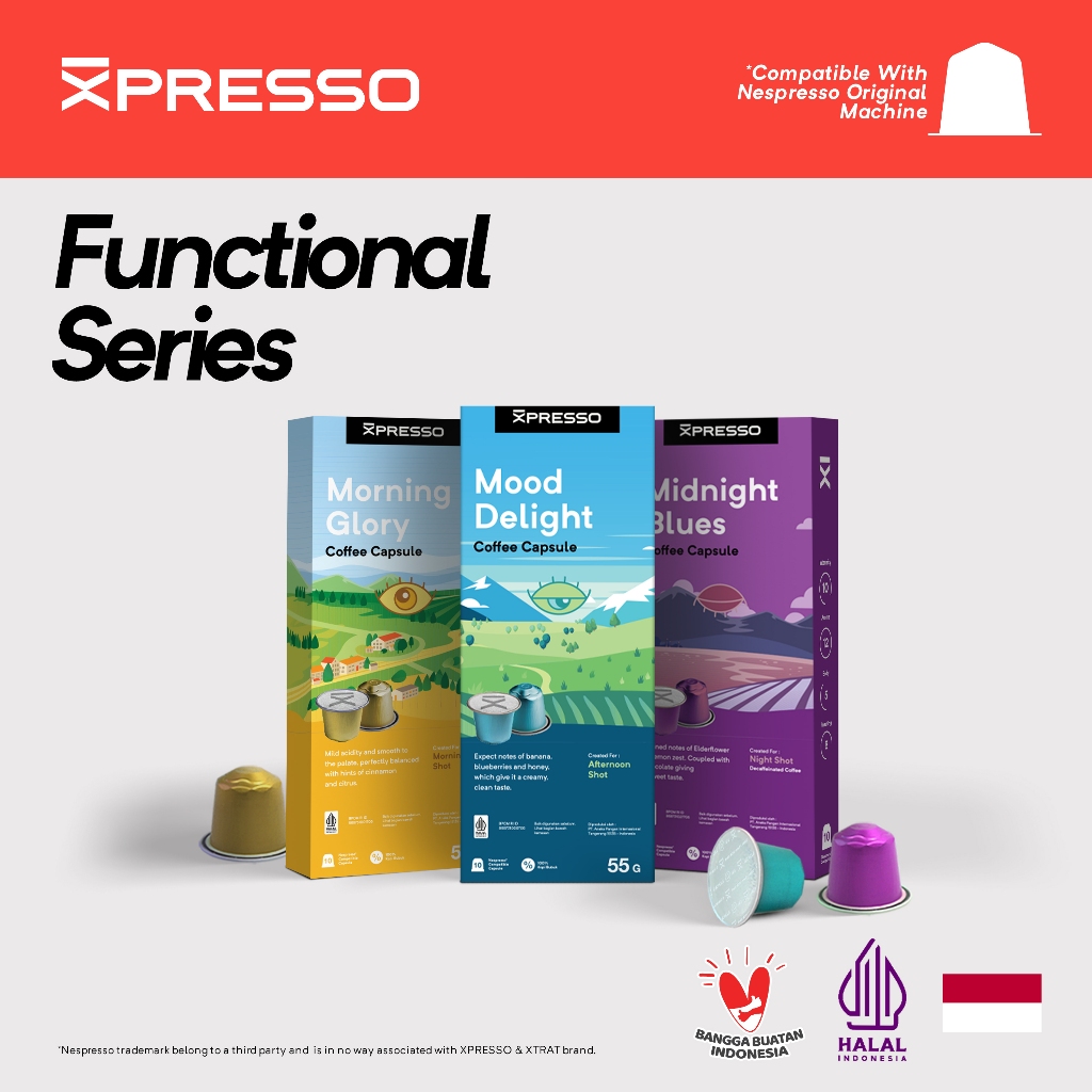 

XPRESSO Kopi Kapsul - DECAF Series - Nespresso Coffee Capsules Compatible