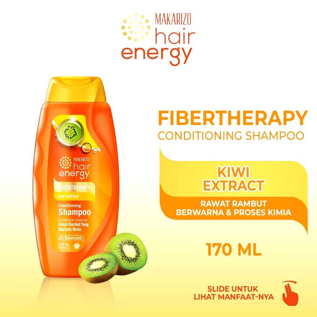 Makarizo Hair Energy Fibertherapy Conditioning Shampoo Kiwi 170 mL