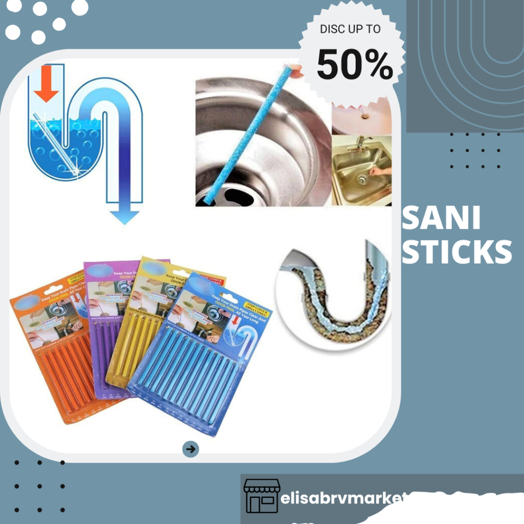 Sani stick drain pembersih pewangi wastafel memperlancar saluran air||Sani Stick Untuk WC Stik