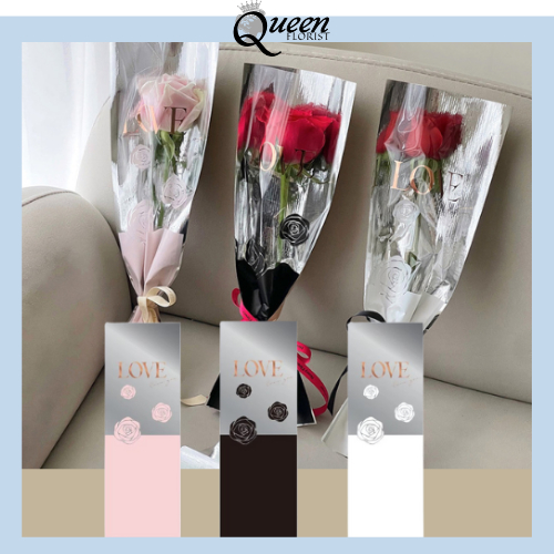 

Kertas Pembungkus Buket Satu Bunga Mawar / Cellophane Tangkai Mawar SF35