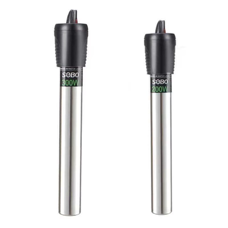 Sobo Heater Stainles Pemanas Aquarium 100 watt 200watt 300 watt Pengatur Suhu Air Akuarium
