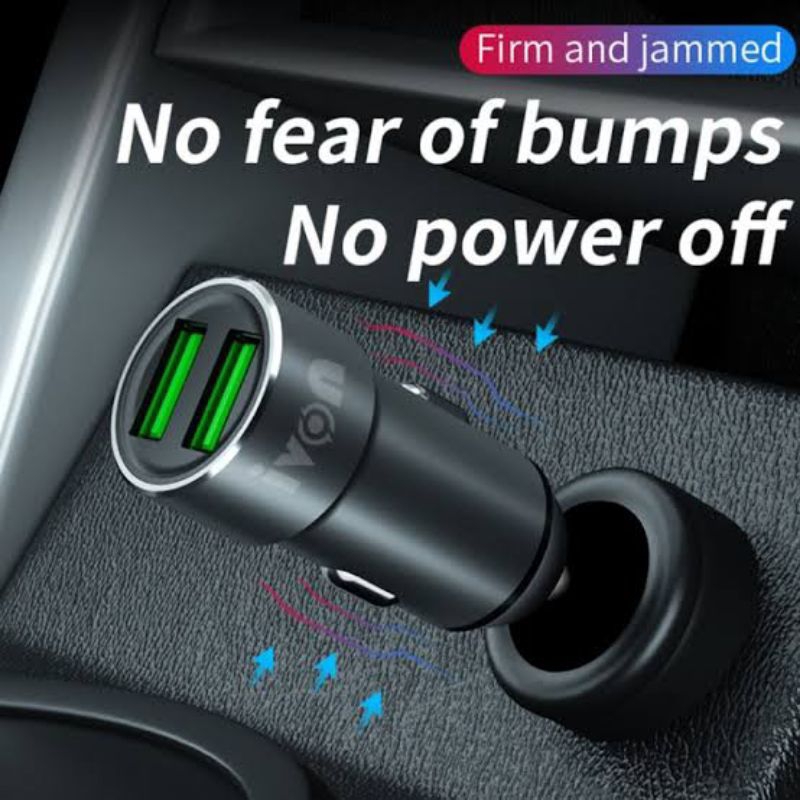 Pengisi Daya USB Mobil Car Charger PENGISI DAYA USB Bahan Metal Dua Port USB 2,4 A Colokan USB Ganda