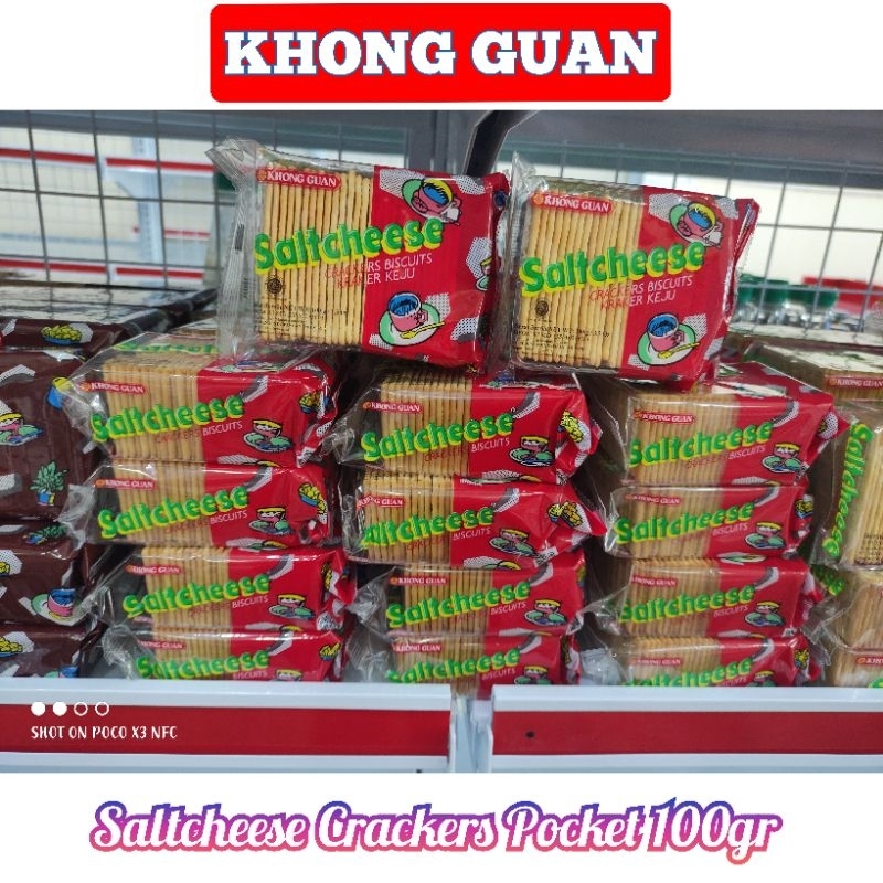 

KHONG GUAN Saltcheese Pocket Crackers Biscuits Kraker Keju | 100gr