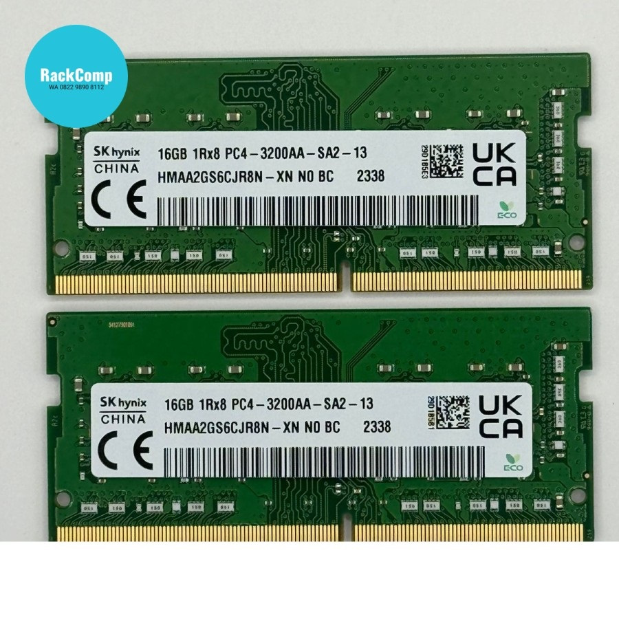 Memory RAM SK Hynix 16GB PC4 1Rx8 3200mhz Sodimm