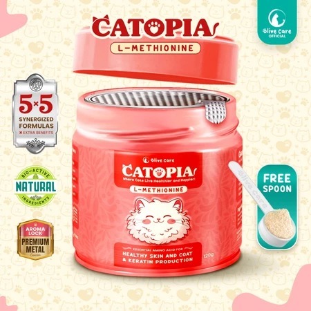 RB Olive Care Vitamin Kucing CATOPIA L Methionine Suplemen Asam Amino untuk Produksi Keratin
