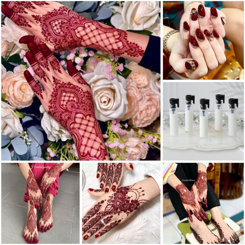 FRE LEM HENA INSTAN PENGANTIN MARON HENA STIKER PREMIUM