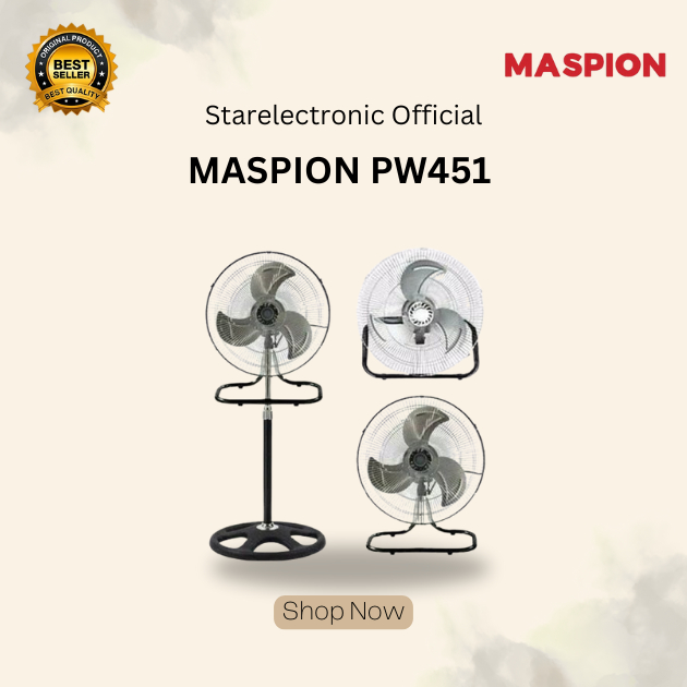 KIPAS ANGIN MASPION POWER FAN PW 451 3IN1/PW451/PW-451/KIPAS ANGIN 18 INCH/ORIGINAL GARANSI RESMI