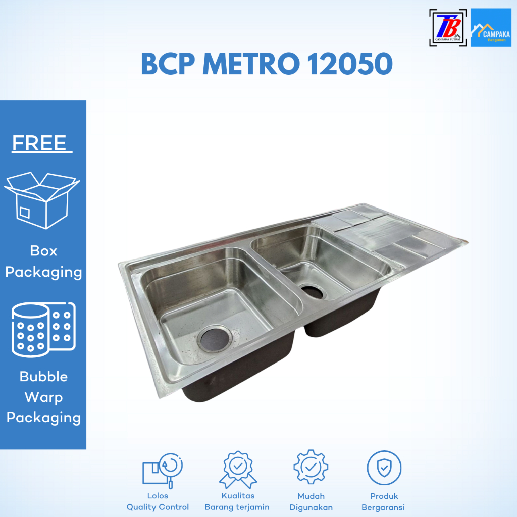 Kitchen Sink Metro 12050 Bak Cuci Piring Metro Ukuran 120 x 50 CM