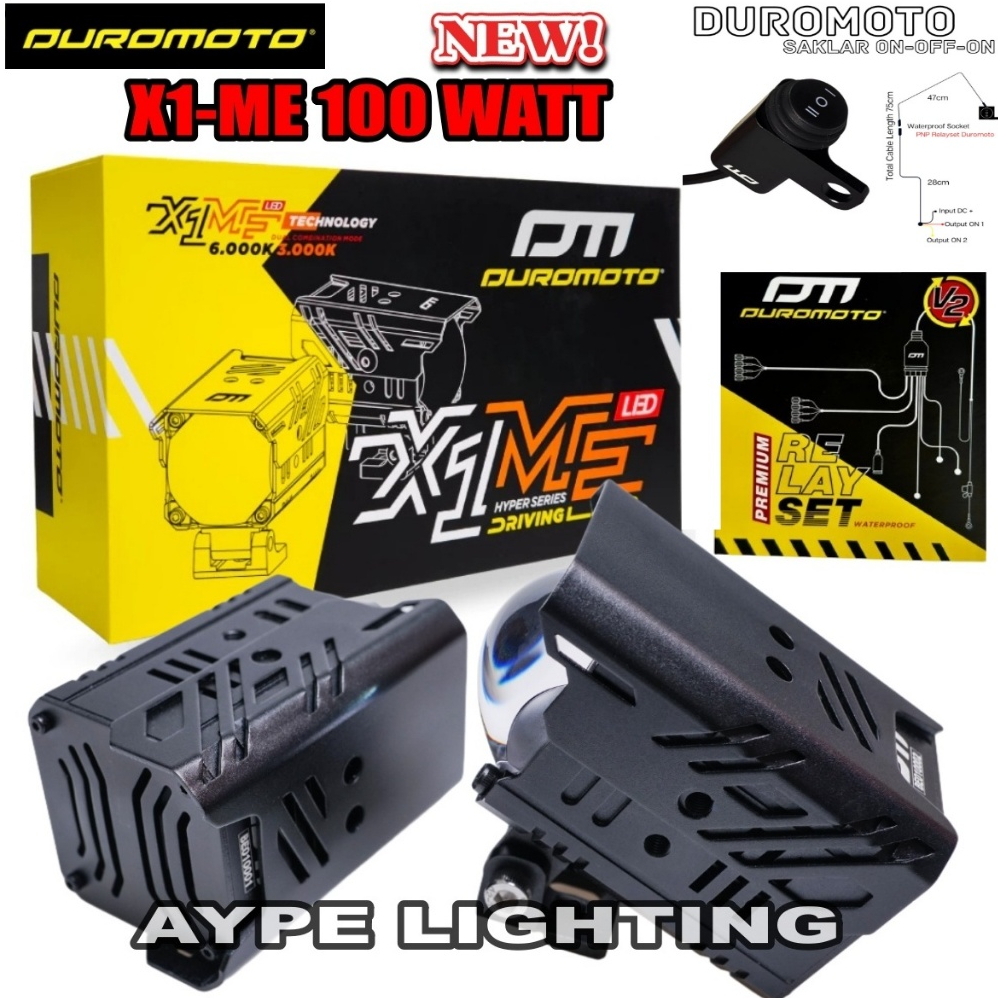 DUROMOTO Lampu Tembak X1ME 100 WATT X1-ME Mega Mini Laser X1 ME Duromoto Mini Laser