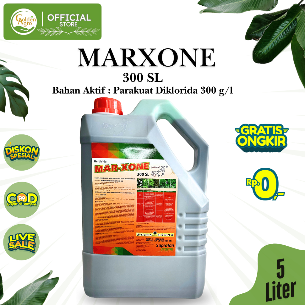 HERBISIDA MARXONE 300SL SL 5 LITER