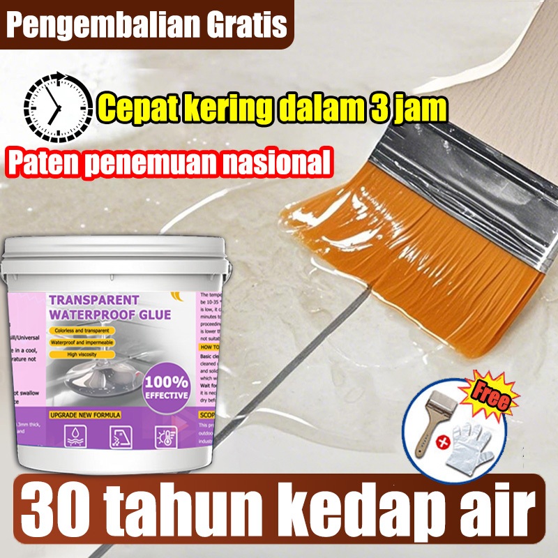 Kompensasi Kebocoran AirLem Anti Air Lem Tahan Air Transparan ORIGINAL 1000G Free Kuas Lem Anti