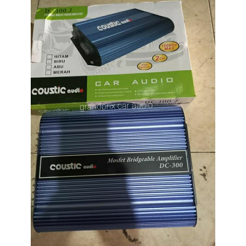 power amplifier mobil 2channel coustic dc300 ex display
