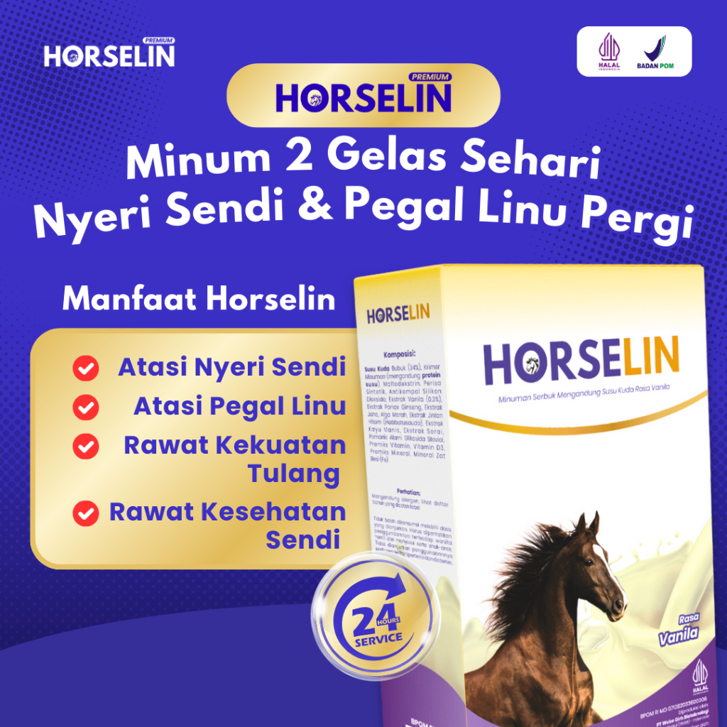 

Susu Kuda Liar Bubuk HORSELIN Minuman Sehat Mengobati Asam Urat Dan Pegal Linu (200gr) Susu UHT