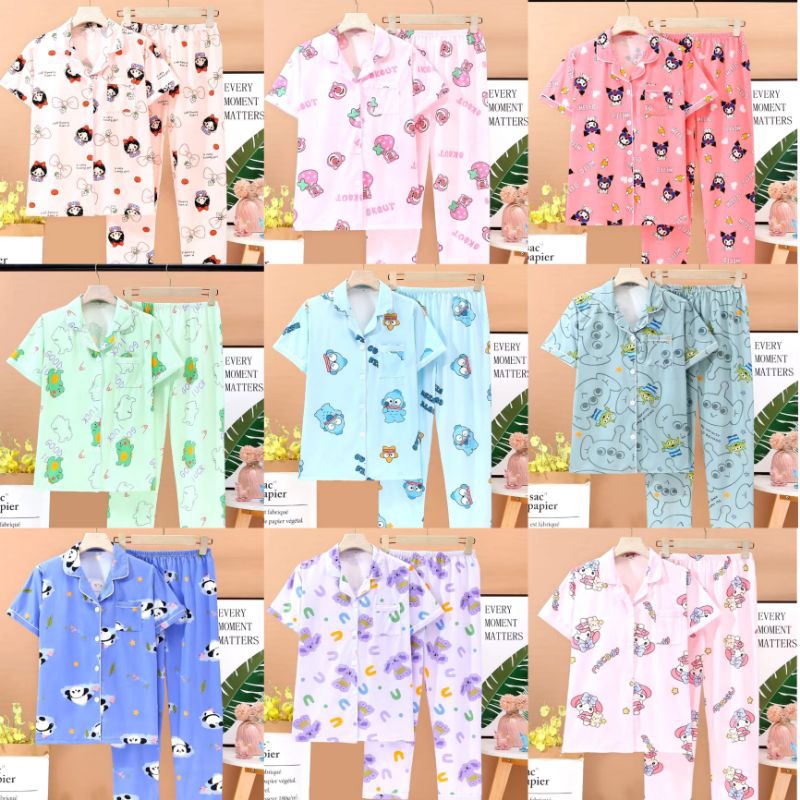 [PART 32] Piyama Anak Melody Hangyodon Lotso Kuromi | Piyama Anak Setelan Motif Printing Karakter | 