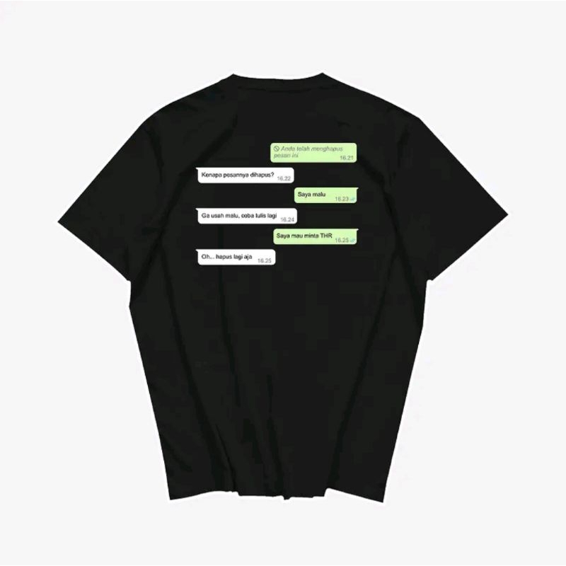 Tshirt gaya kaos kata kata chat whatsapp