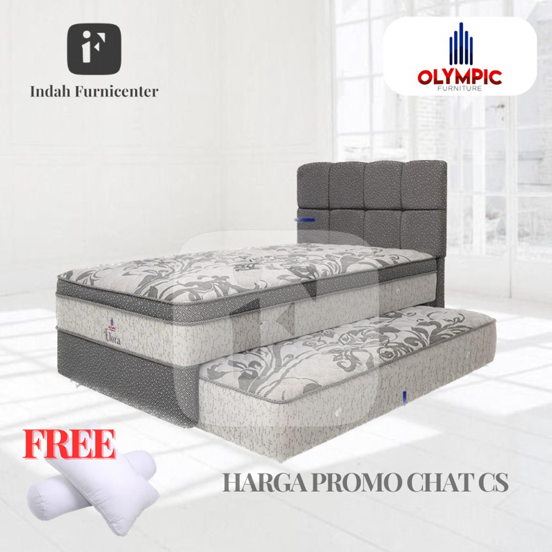 kasur anak Olympic spring bed 120 x 20 plushtop matras springbed perempuan laki laki tumpuk sorong 2