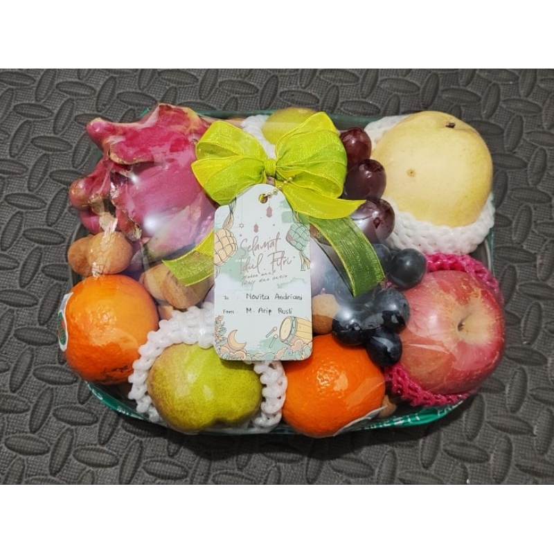 

[KIRIM INSTAN/SAMEDAY] Hampers/Parcel Buah Mini BEST SELLER Free Kartu Ucapan/Hangtag