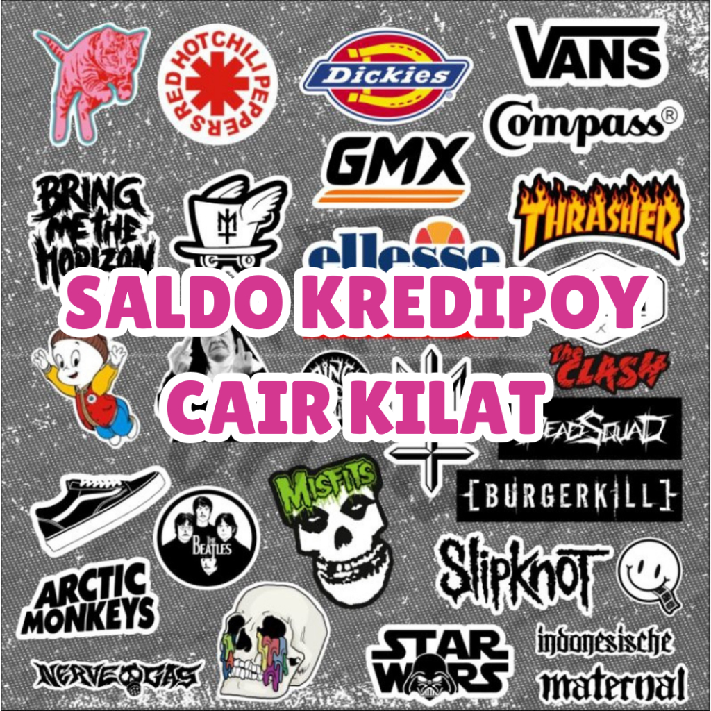 

Stiker Aesthethic BAND Music Rock Punk Heavy Metal Vinyl Waterproof Sticker Helm Motor Laptop