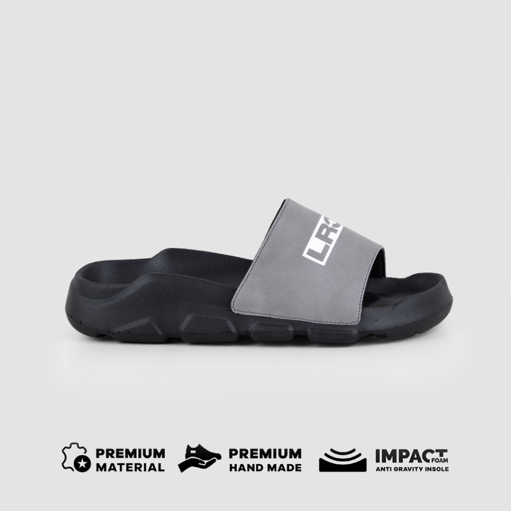 LEO RICHIE - Sandal Pria Wanita Vertus Slide Grey White
