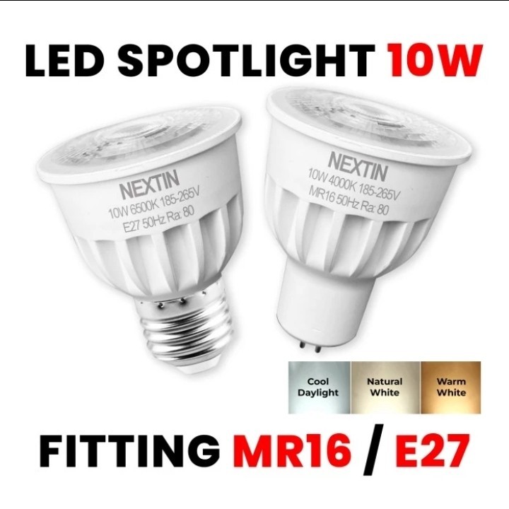 Lampu Led Spot Mr16 10W 10Watt COB Murah Spotlight Gu5.3 Fiting Tusuk Led 10 W Watt