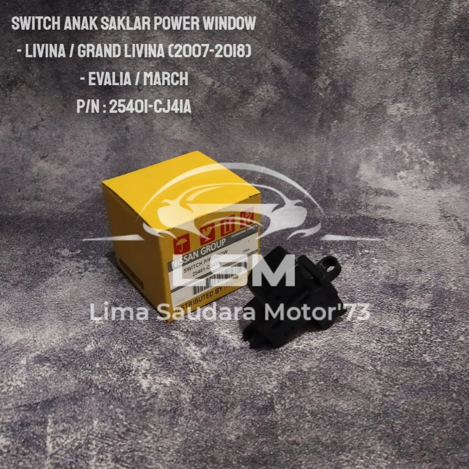 Switch Saklar Tombol Power Window Nissan Livina Evalia March ORI