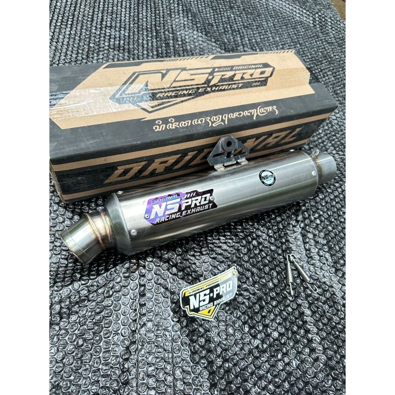 SELINCER KNALPOT NS-PRO RACING BULAT JENONG X TITANIUM SARANGAN FULL INLET 50 FREE DUS